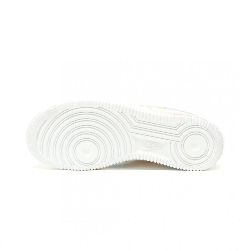 【AT15240】Nike Air Force 1低ッスカイブルーとホワイトグラフィティデザインシューズ | AF1