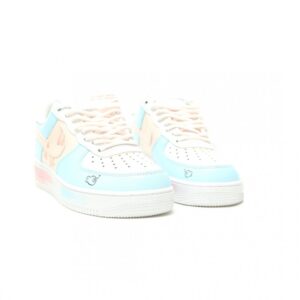 【AT15240】Nike Air Force 1低ッスカイブルーとホワイトグラフィティデザインシューズ | AF1
