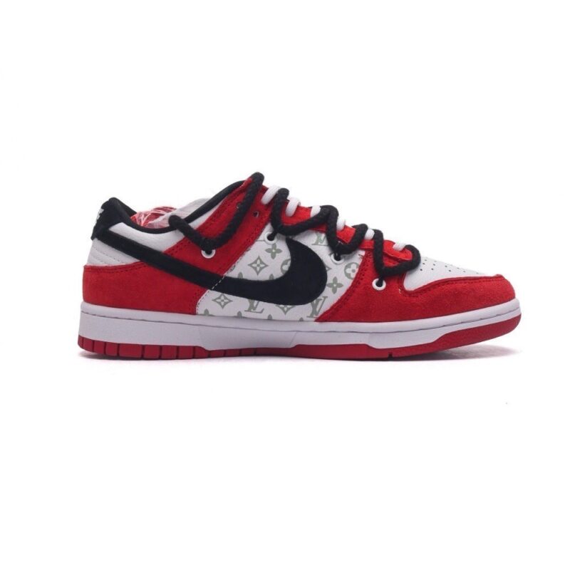 【AT1533】Louis Vuitton x Nike Nike Dunk Low Retro ナイキ ダンク ロー レトロ スニーカー 2024 新年モデル レッドシューズ レトロデザイン ダブルストラップ ルイ・ヴィトンコラボモデル