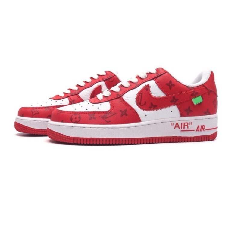 【AT1536】Louis Vuitton x Nike Air Force 1 Low ルイ・ヴィトン x ナイキ エア フォース 1 ロー コラボ ダンク AF1 ローカット 基本的でカジュアルな厚底ハイカットスニーカー