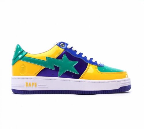 【AT1545】A Bathing Ape / アーペの男女のスポーツシューズのクラシックスニーカーは、元の楦をアップデートし、柔らかいレザーアッパー素材を採用し、全足エアソールエアクッションを内蔵しています。