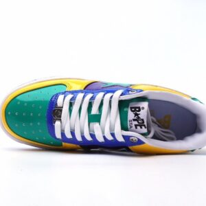 【AT1545】A Bathing Ape / アーペの男女のスポーツシューズのクラシックスニーカーは、元の楦をアップデートし、柔らかいレザーアッパー素材を採用し、全足エアソールエアクッションを内蔵しています。