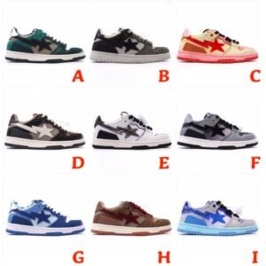 【AT1546】A Bathing Ape/エイプ 男女スポーツシューズ レトロスニーカー アップグレード元の木型元のパターンデータ開発、超柔らかいレザーアッパー素材を採用し、全足用air soleエアクッションを内蔵