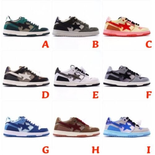 【AT1546】A Bathing Ape/エイプ 男女スポーツシューズ レトロスニーカー アップグレード元の木型元のパターンデータ開発、超柔らかいレザーアッパー素材を採用し、全足用air soleエアクッションを内蔵