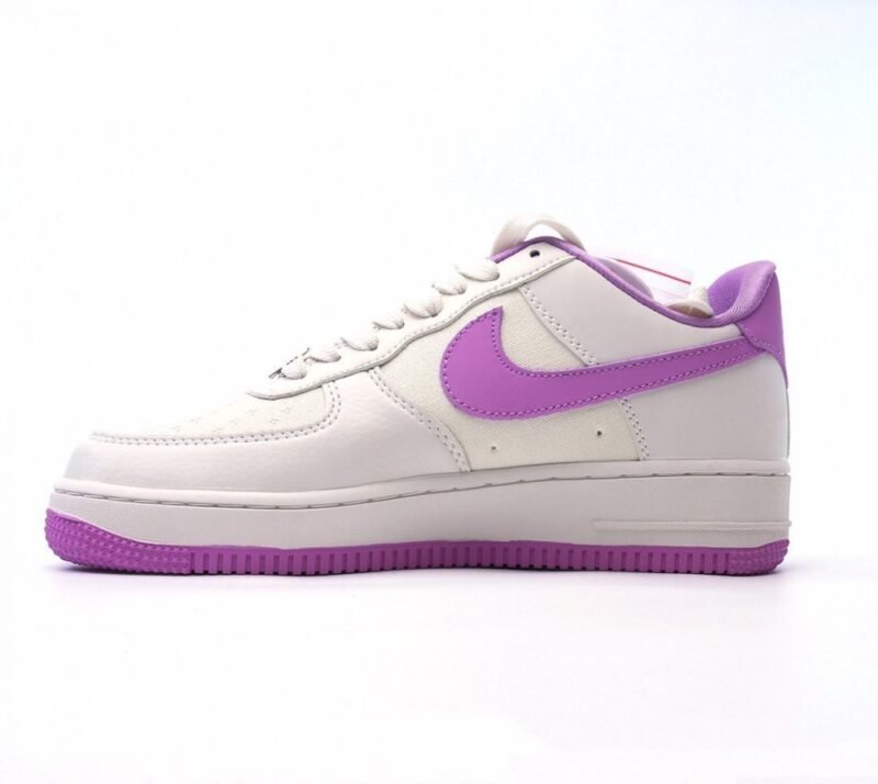 【AT1550】海外で限定販売！カスタムNIke Air Force 1 '07 Low “BAPEコラボ--淡い紫のキャンバス”エアフォース1 ローカット スニーカー カジュアルシューズ 折り返し縫い込み
