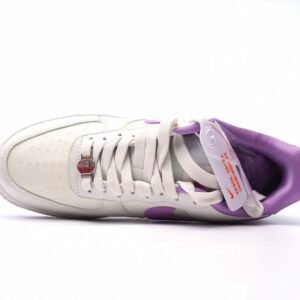 【AT1550】海外で限定販売！カスタムNIke Air Force 1 '07 Low “BAPEコラボ--淡い紫のキャンバス”エアフォース1 ローカット スニーカー カジュアルシューズ 折り返し縫い込み