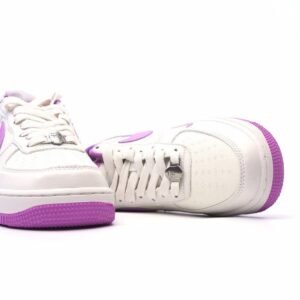 【AT1550】海外で限定販売！カスタムNIke Air Force 1 '07 Low “BAPEコラボ--淡い紫のキャンバス”エアフォース1 ローカット スニーカー カジュアルシューズ 折り返し縫い込み
