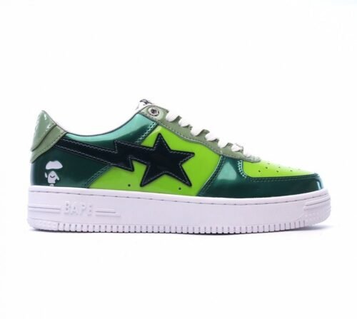 【AT1551】A Bathing Ape/ア・ベイシング・エイプ メンズ・レディース スポーツシューズ レトロスニーカー。アップグレードされたオリジナル木型のデータ開発、超柔らかい革＋生地素材を採用し、インソールにはフルパームair soleエアクッションを内蔵。