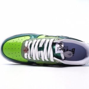 【AT1551】A Bathing Ape/ア・ベイシング・エイプ メンズ・レディース スポーツシューズ レトロスニーカー。アップグレードされたオリジナル木型のデータ開発、超柔らかい革＋生地素材を採用し、インソールにはフルパームair soleエアクッションを内蔵。