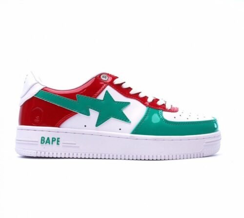 【AT1553】A Bathing Ape/アベイシング・エイプ 男女スポーツシューズ レトロスニーカーアップグレード元モールド元紙版データ開発、超柔らかいレザー+生地素材を採用し、内蔵全掌air soleエアクッションを搭載