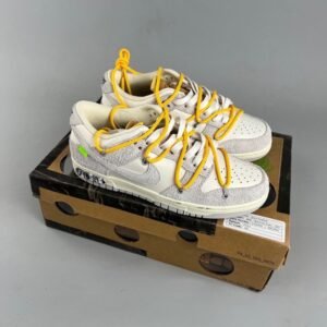 【AT1581】ナイキOFF-WHITE x Nike Dunk Low “The 50” 重要なコラボレーション、起毛スウェードとレザーの組み合わせで魅力的なシューズデザインが統一され、30から40までのサイズであり、質感がより一層高くなっています。