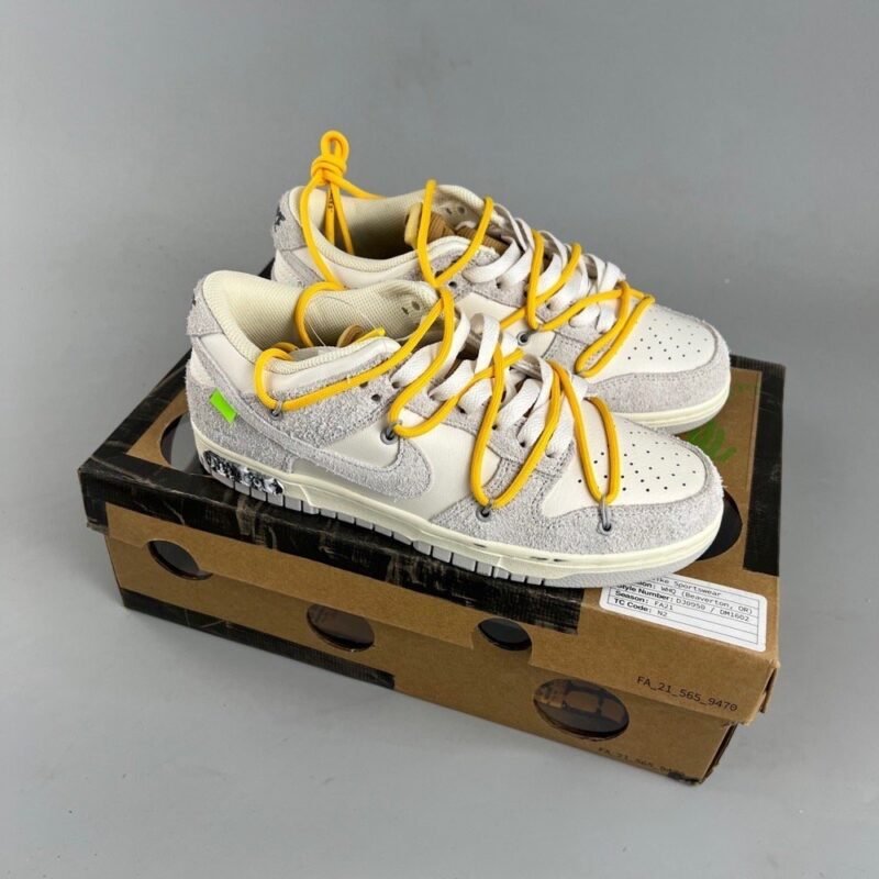 【AT1581】ナイキOFF-WHITE x Nike Dunk Low “The 50” 重要なコラボレーション、起毛スウェードとレザーの組み合わせで魅力的なシューズデザインが統一され、30から40までのサイズであり、質感がより一層高くなっています。