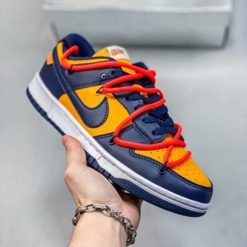 【AT1596】NikeナイキDunk SB x Off-White OWコラボレーションレースアップカップルローカットカジュアルファッション