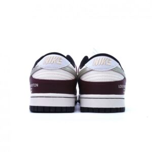【AT2687】Nike Dunk Low Retro "DIY High-End Custom" LV ナイキNK ダンク ロー レトロ "DIY ハイエンド カスタマイズ" ローカット カジュアルスポーツシューズ。より良い視覚と足感体験、クリーン度、刺繍工芸、皮革の切り抜きがきれいで毛玉がない、完璧なディテール。