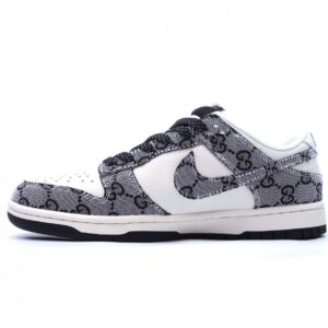 【AT2692】海外で限定販売！カスタムNike SB Dunk Low“GUCCIコラボ-クラシックプリント”周年高級仕様のローカットカジュアルスニーカー。カスタムボックス付き。