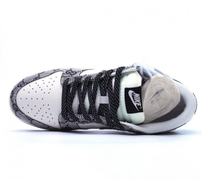 【AT2692】海外で限定販売！カスタムNike SB Dunk Low“GUCCIコラボ-クラシックプリント”周年高級仕様のローカットカジュアルスニーカー。カスタムボックス付き。