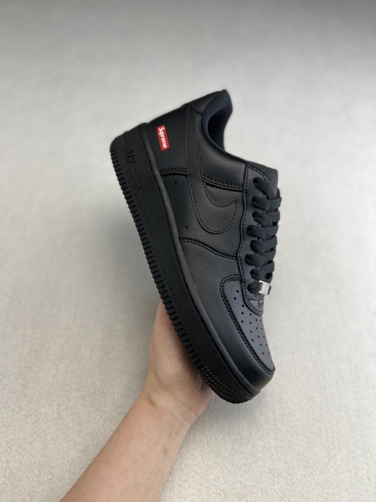 【AT2728】Nike Air Force 1 ‘07 Low "Supremeスケーターシリーズ-全ブラック" エアフォース1 ローカット スニーカー レジャーシューズ