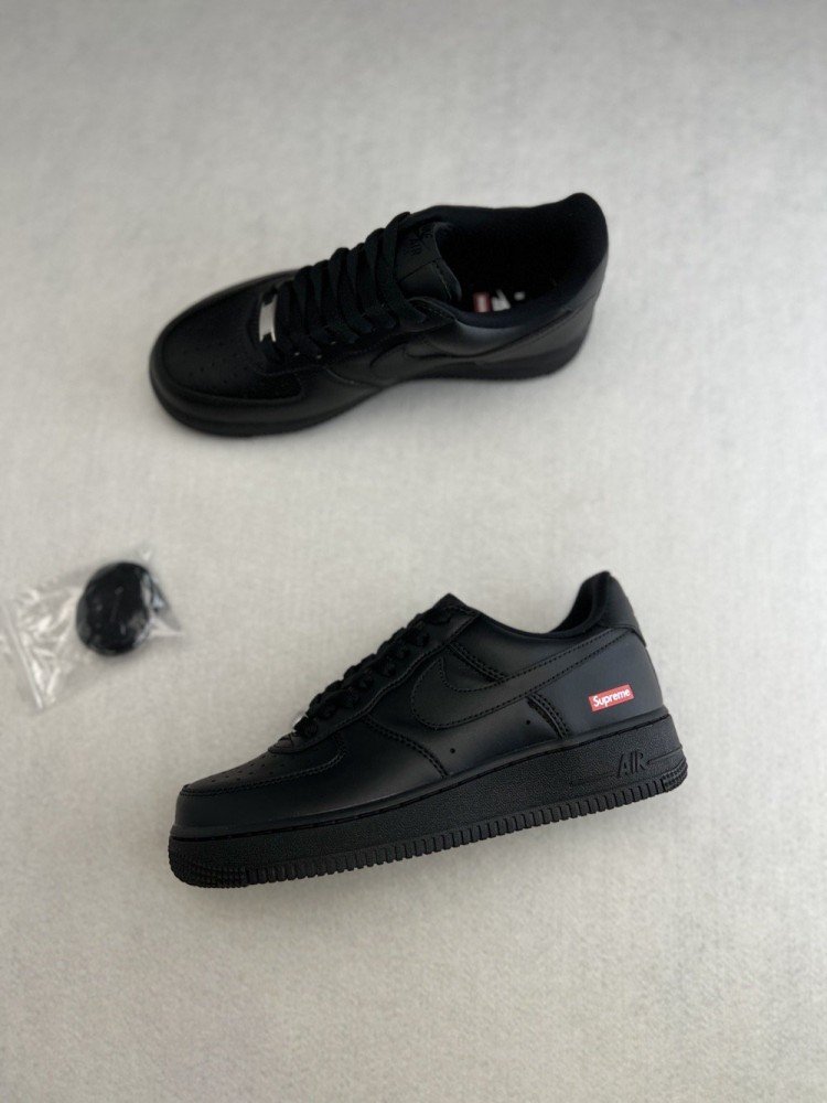 【AT2728】Nike Air Force 1 ‘07 Low "Supremeスケーターシリーズ-全ブラック" エアフォース1 ローカット スニーカー レジャーシューズ