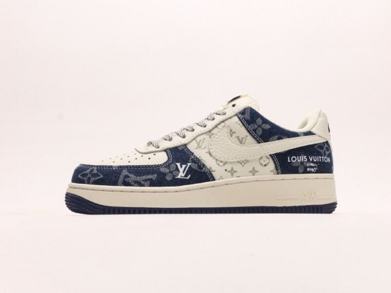 【AT2758】Nike x Louis Vuitton Nike Air Force 1´07 Low エアフォース1ロー、万能なカジュアルスポーツシューズ 柔軟で十分なクッション性と優れたミッドソールデザインを有する 複合的でモダンな外観とレトロ感が融合し、世界中で人気を博す 30年以上もの間、Force 1は今でも大変人気がある