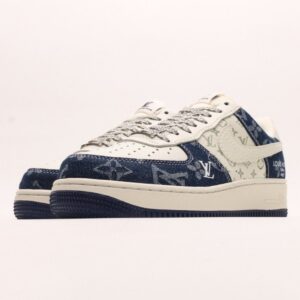 【AT2758】Nike x Louis Vuitton Nike Air Force 1´07 Low エアフォース1ロー、万能なカジュアルスポーツシューズ 柔軟で十分なクッション性と優れたミッドソールデザインを有する 複合的でモダンな外観とレトロ感が融合し、世界中で人気を博す 30年以上もの間、Force 1は今でも大変人気がある