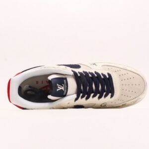【AT2762】Nike Air Force 1 Low 07 x Louis Vuitton ナイキ エア フォース 1 ロー 07 x ルイ・ヴィトン ホワイト ブルー レッド プリント エア フォース 1 ロー ユニバーサル カジュアル スポーツ スニーカー