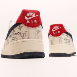 【AT2762】Nike Air Force 1 Low 07 x Louis Vuitton ナイキ エア フォース 1 ロー 07 x ルイ・ヴィトン ホワイト ブルー レッド プリント エア フォース 1 ロー ユニバーサル カジュアル スポーツ スニーカー