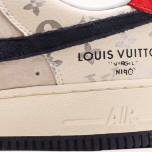 【AT2762】Nike Air Force 1 Low 07 x Louis Vuitton ナイキ エア フォース 1 ロー 07 x ルイ・ヴィトン ホワイト ブルー レッド プリント エア フォース 1 ロー ユニバーサル カジュアル スポーツ スニーカー
