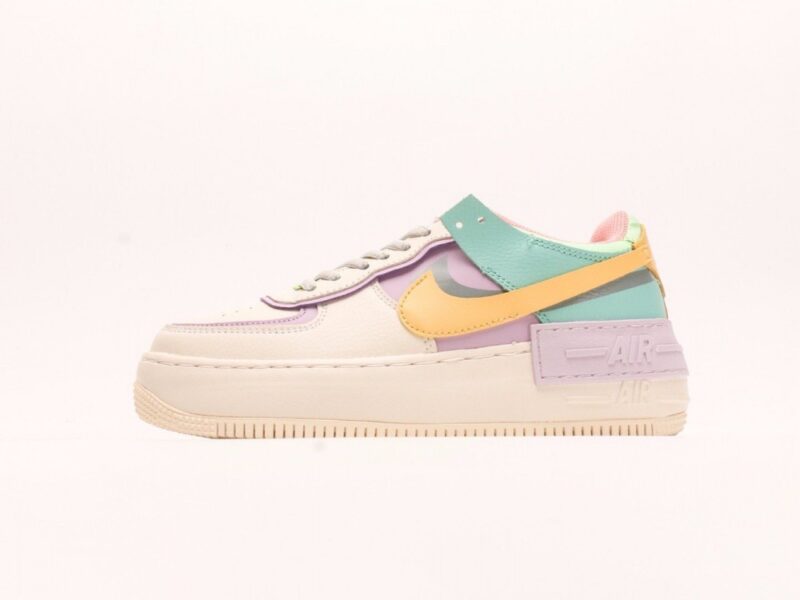 【AT2776】NIKE WMNS Air Force 1 Shadow新しいガーリー系解体主義デザイン マカロンエアフォース1軽量高底ローカット万能スニーカー
