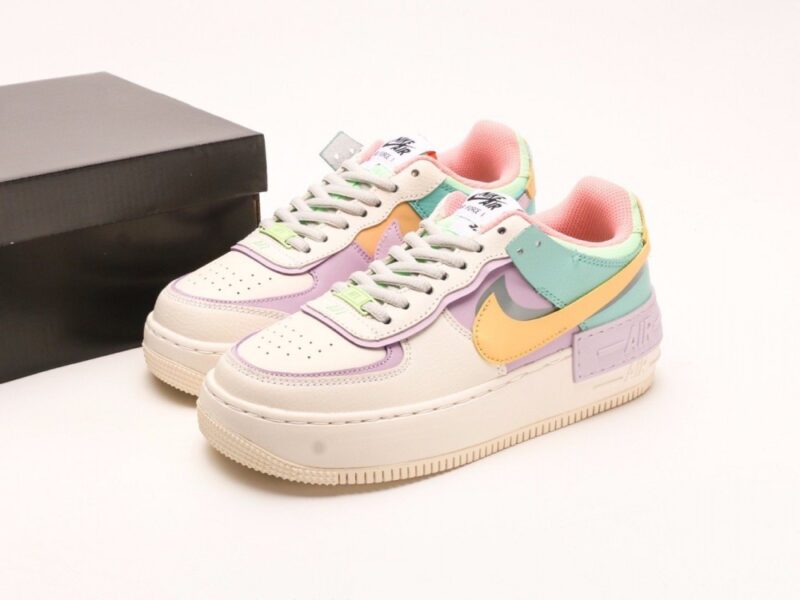 【AT2776】NIKE WMNS Air Force 1 Shadow新しいガーリー系解体主義デザイン マカロンエアフォース1軽量高底ローカット万能スニーカー