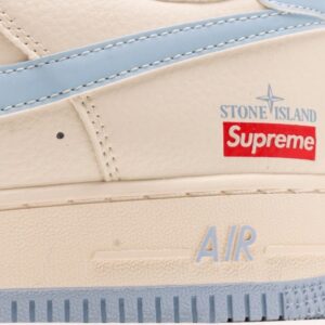【AT2777】Supreme x Nike ストーンアイランド x Nike Nike Air Force 1'07 Low Supreme 石島コラボ-スカイブルー エアフォース1ローローカットカジュアルスニーカー