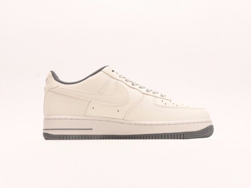 【AT2790】LV x NikeのNike Air Force 1'07 Low LVコラボ-オフホワイトグレーのスウッシュエアフォース1ローカットカジュアルスニーカー