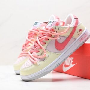 【AT2928】Nike SB Dunk Low ”Green / Beige” hello kitty ハローキティデストラクチブウィンドウ 短足のリラックスしたスポーツスケートボードシューズ サンリオ　かわいい　アニメ