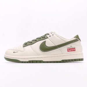 【AT2939】Nike SB Dunk Low x Supreme 石島コラボ ミントグリーン色の星柄 限定版 ローカットカジュアルスニーカー