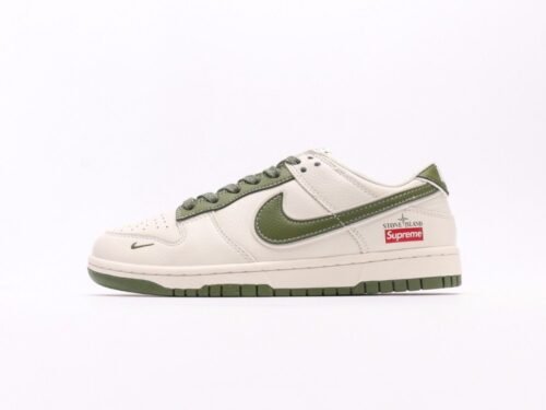 【AT2939】Nike SB Dunk Low x Supreme 石島コラボ ミントグリーン色の星柄 限定版 ローカットカジュアルスニーカー