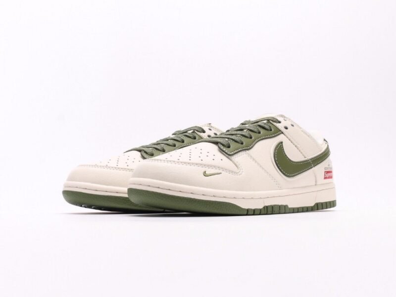【AT2939】Nike SB Dunk Low x Supreme 石島コラボ ミントグリーン色の星柄 限定版 ローカットカジュアルスニーカー