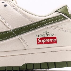 【AT2939】Nike SB Dunk Low x Supreme 石島コラボ ミントグリーン色の星柄 限定版 ローカットカジュアルスニーカー