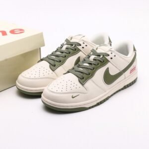 【AT2939】Nike SB Dunk Low x Supreme 石島コラボ ミントグリーン色の星柄 限定版 ローカットカジュアルスニーカー