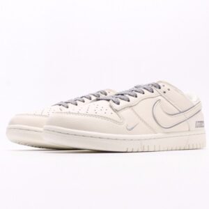 【AT2940】Nike SB Dunk Low x Supremeのコラボレーション - ホワイトグレーのスウッシュアニバーサリーハイエンドカスタムローカットカジュアルスニーカー