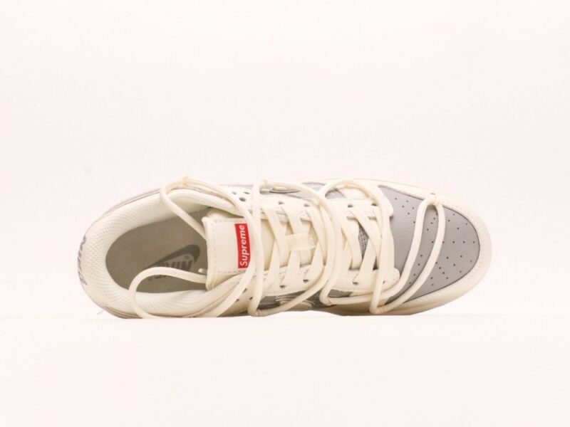 【AT2943】Nike SB Dunk Low x Supremeとのコラボレーション-白銀キツネ刻印アニバーサリーハイエンドカスタマイズローカットカジュアルスニーカー