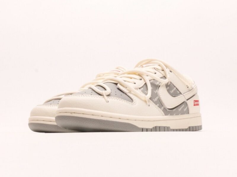 【AT2943】Nike SB Dunk Low x Supremeとのコラボレーション-白銀キツネ刻印アニバーサリーハイエンドカスタマイズローカットカジュアルスニーカー