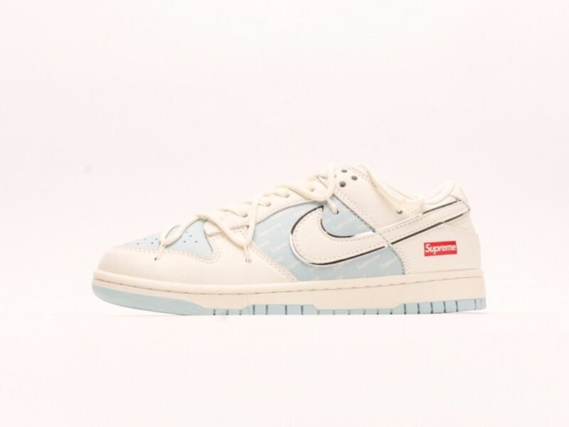 【AT2957】Nike SB Dunk Low Supremeコラボ-アイスブルーの刻印付き、記念日用のハイエンドカスタムローカットカジュアルスニーカー