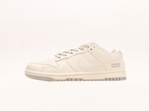 【AT2958】Nike SB Dunk Low Supremeコラボ - クラシックなグレー アニバーサリー高級カスタム ローカットカジュアルスニーカー