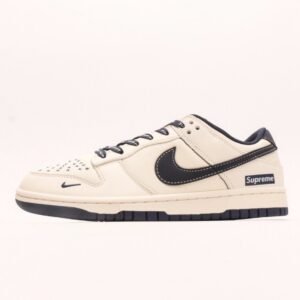 【AT2962】Nike SB Dunk Low Supremeコラボ-ネイビーキャンバス 記念のハイエンドカスタム ローカットカジュアルスニーカー
