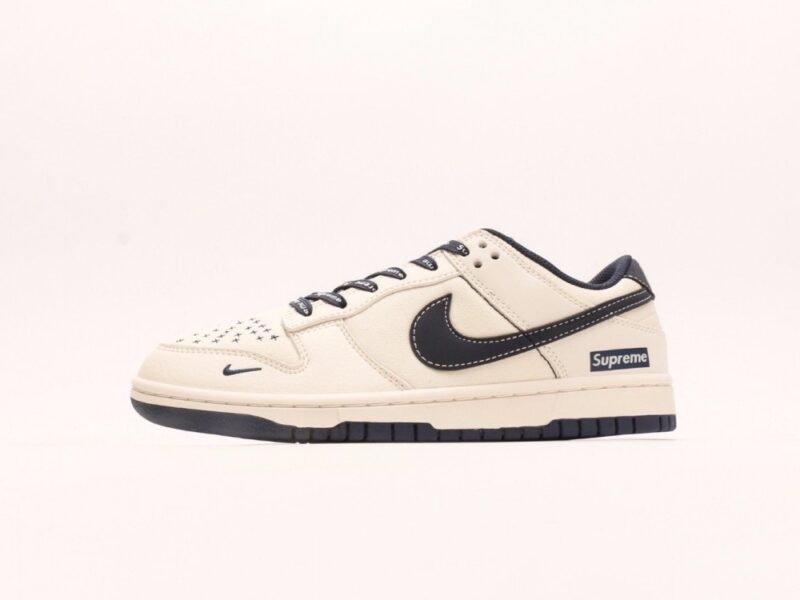 【AT2962】Nike SB Dunk Low Supremeコラボ-ネイビーキャンバス 記念のハイエンドカスタム ローカットカジュアルスニーカー