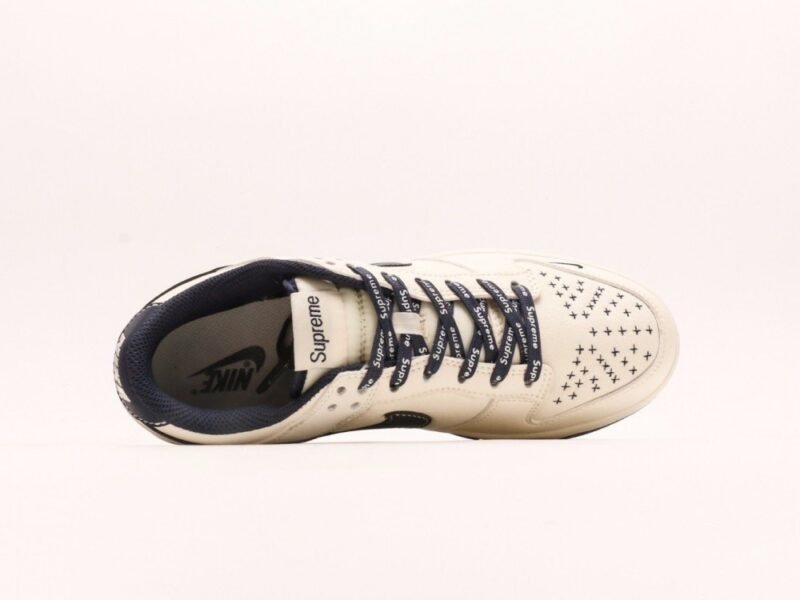 【AT2962】Nike SB Dunk Low Supremeコラボ-ネイビーキャンバス 記念のハイエンドカスタム ローカットカジュアルスニーカー