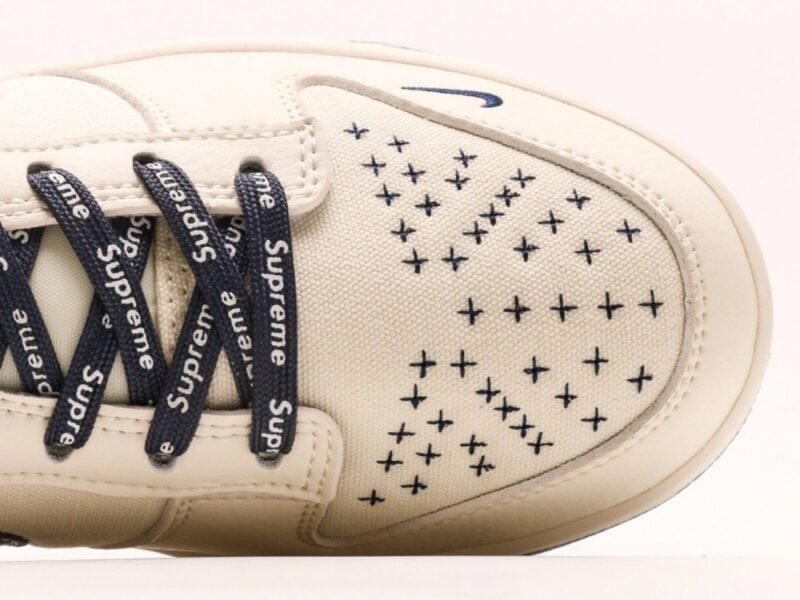 【AT2962】Nike SB Dunk Low Supremeコラボ-ネイビーキャンバス 記念のハイエンドカスタム ローカットカジュアルスニーカー