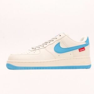 【AT2964】Supreme x Nk Air Force 1'07 Lowコラボレーション湖水青色エアフォース1ローカットカジュアルスニーカー
