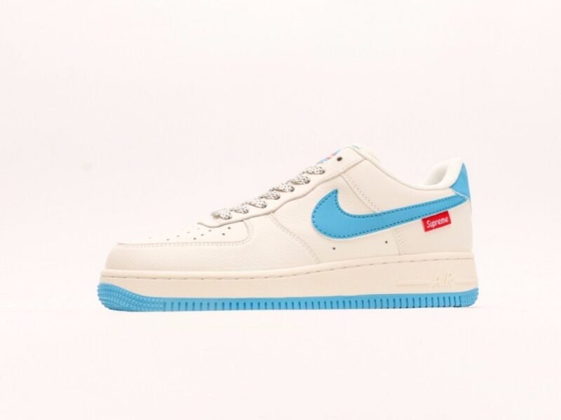【AT2964】Supreme x Nk Air Force 1'07 Lowコラボレーション湖水青色エアフォース1ローカットカジュアルスニーカー