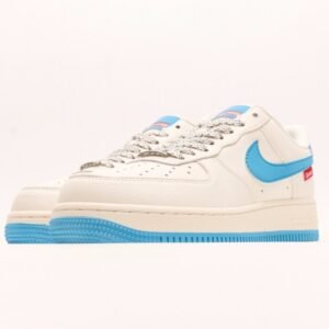 【AT2964】Supreme x Nk Air Force 1'07 Lowコラボレーション湖水青色エアフォース1ローカットカジュアルスニーカー