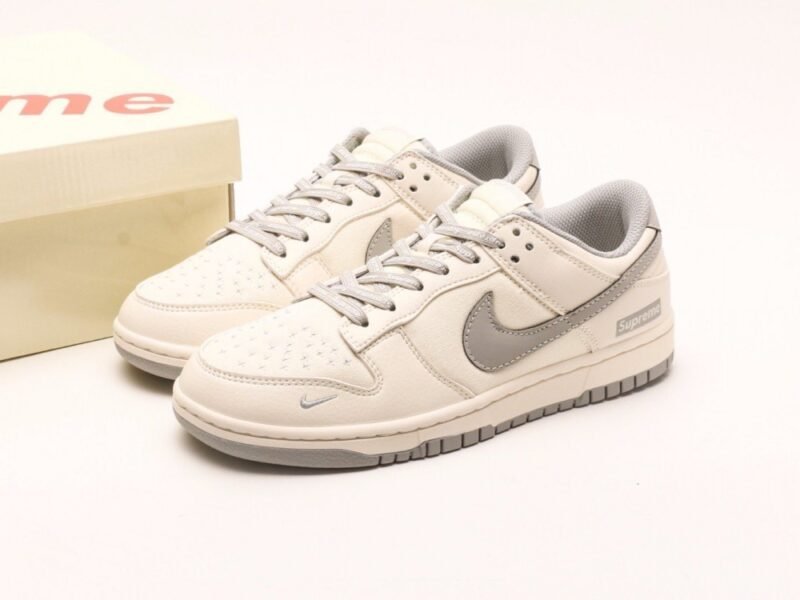 【AT2965】Nike SB Dunk Low Supremeのコラボ-グレーキャンバスアニバーサリーカスタムハイエンドローカットレジャースニーカー
